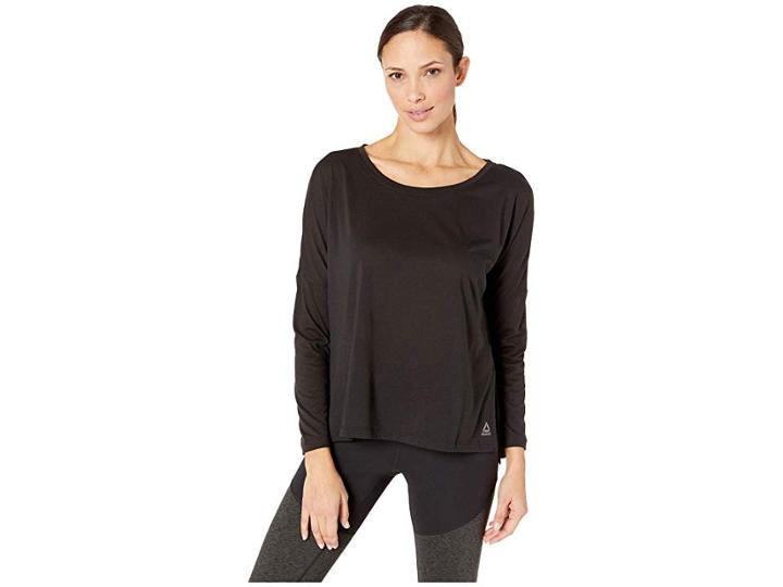Reebok Workout Ready Supremium Long Sleeve (black) Women's Clothing