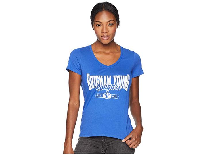 Champion College Byu Cougars University V-neck Tee (royal) Women's T Shirt