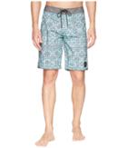 Rvca Sanur Trunk (light Teal) Men's Swimwear