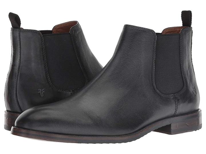 Frye Sam Chelsea (black Waxed Polished Soft Full Grain) Men's Pull-on Boots