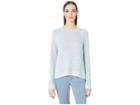 Eileen Fisher Crew Neck Top (blue Ivy) Women's Sweater