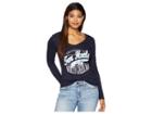 Champion College North Carolina Tar Heels Long-sleeve V-neck Tee (navy 2) Women's T Shirt