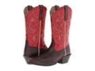 Ariat Round Up Square Toe (washed Brown/red) Cowboy Boots