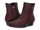 Ecco Skyler Wedge Boot (bordeaux Cow Leather) Women's Boots