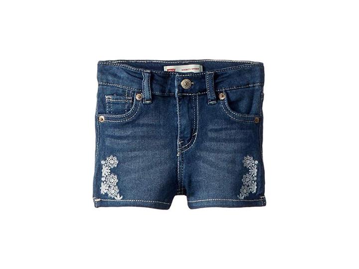 Levi's(r) Kids Embroidered Shorty Shorts (infant) (vintage Waters) Girl's Shorts
