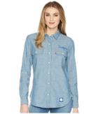Levi's(r) Womens Los Angeles Dodgers Chambray Shirt (blue) Women's Clothing