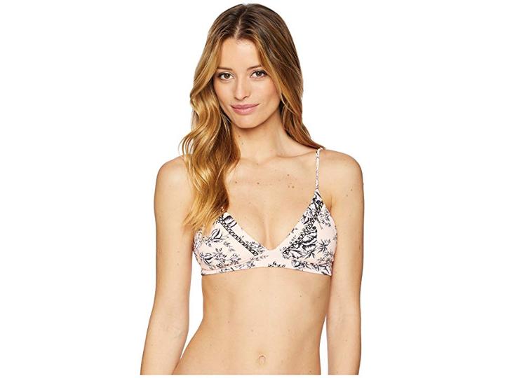 Seafolly Love Bird Fixed Tri Bra Top (peach) Women's Swimwear