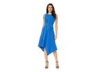 Taylor Sleeveless Solid Zip Front D-ring Sash Dress (electric Blue) Women's Dress