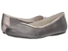 Softwalk Napa (pewter Metallic Herringbone Embossed Leather) Women's Flat Shoes