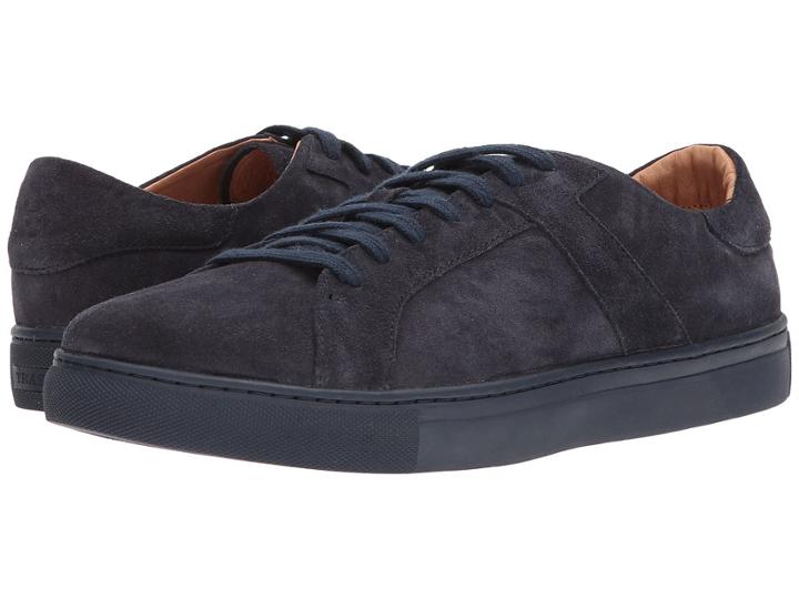 Trask Aaron (navy Suede) Men's Flat Shoes