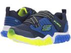 Skechers Kids Rapid Flash 90721l Lights (little Kid/big Kid) (navy/lime) Boy's Shoes