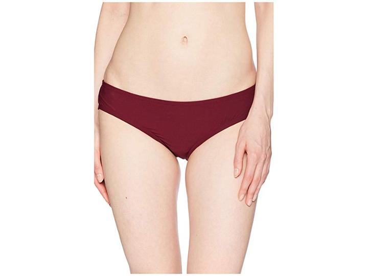 Vince Camuto Shore Shades Shirred Smooth Fit Cheeky Bikini Bottom (fig) Women's Swimwear