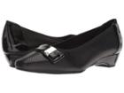 Walking Cradles Brooklyn (black Perfed Kid Suede/black Patent) Women's Flat Shoes