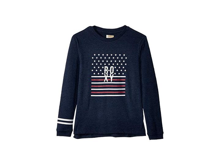 Roxy Kids Thousand More Pullover Sweatshirt (big Kids) (dress Blues) Girl's Long Sleeve Pullover