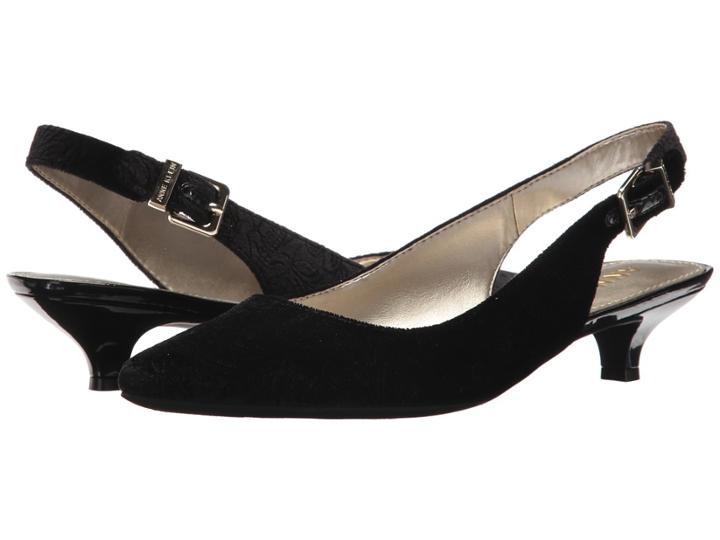 Anne Klein Expert (black Velvet) Women's 1-2 Inch Heel Shoes