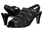 Rose Petals Charli (black Bronze Lizard) Women's Toe Open Shoes