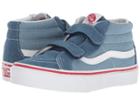 Vans Kids Sk8-mid Reissue V (little Kid/big Kid) ((denim Two-tone) Blue/true White) Boys Shoes