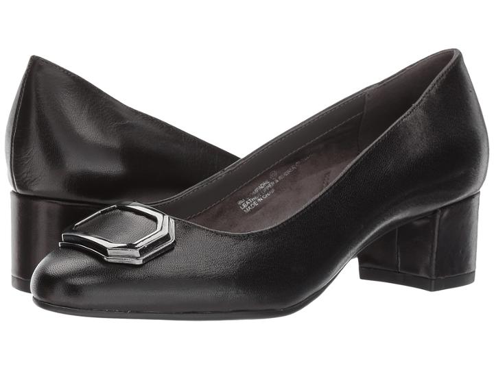 Aerosoles Compadre (black Leather) Women's 1-2 Inch Heel Shoes