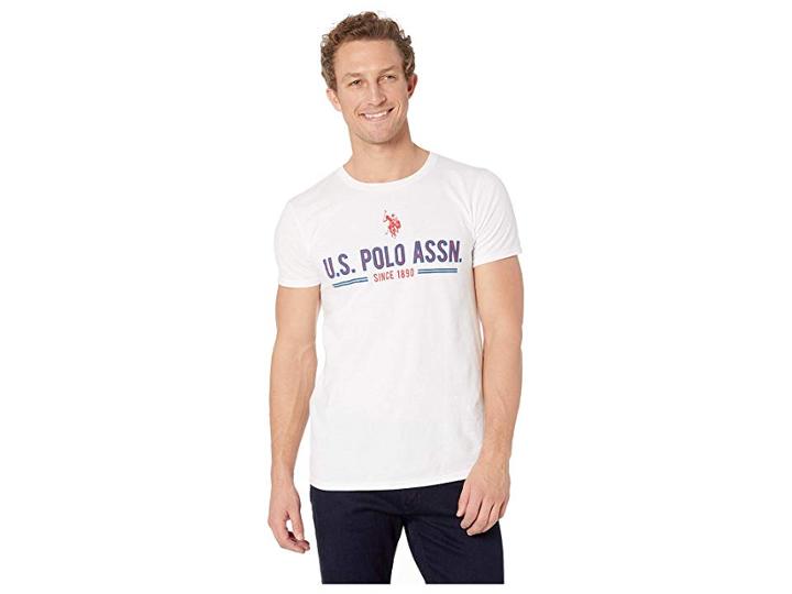 U.s. Polo Assn. Championship Series Tee (white) Men's Clothing