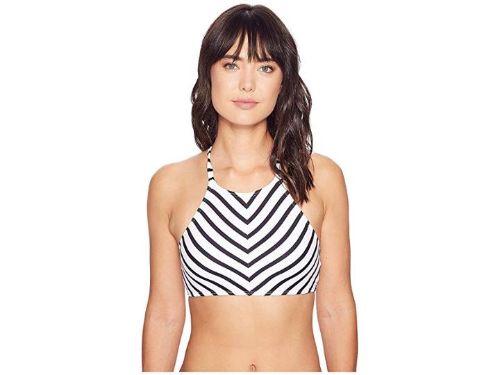 Tommy Bahama Channel Surfing High-neck Halter Bikini Top (black) Women's Swimwear
