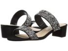 Nina Georgea 2 (black Luster Satin/multi Stones) Women's 1-2 Inch Heel Shoes