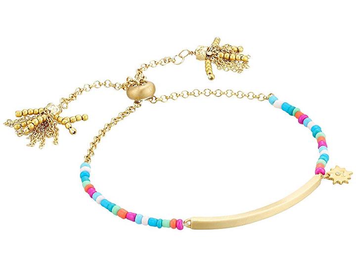 Rebecca Minkoff Sole Beaded Pulley Bracelet (gold/bright Multi) Bracelet