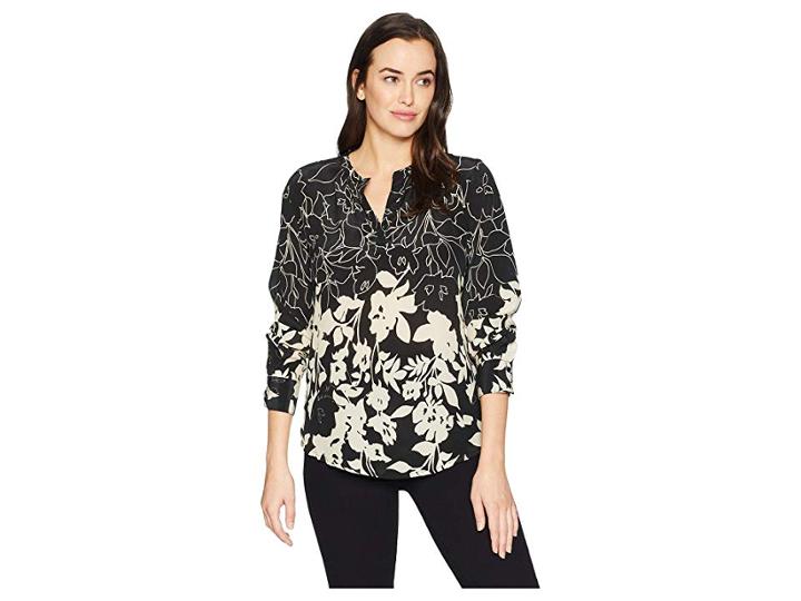 Tolani Everly Long Sleeve Blouse (ebony) Women's Blouse