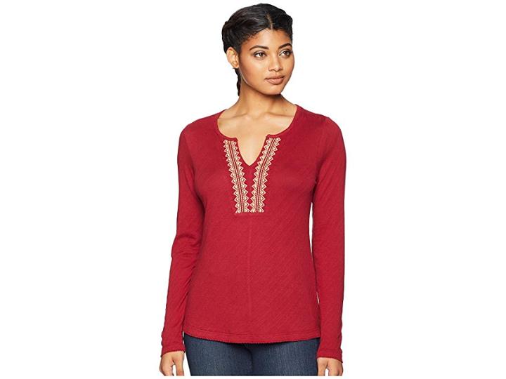 Aventura Clothing Penny Long Sleeve Shirt (tibetan Red) Women's Long Sleeve Pullover