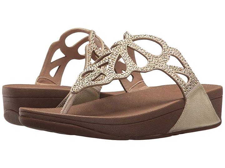 Fitflop Bumble Crystal Toe Post (gold) Women's  Shoes