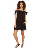 Bleu Rod Beattie Gypset Off The Shoulder Dress Cover-up (black) Women's Swimwear