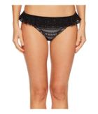 Kate Spade New York Point Loma #72 Ruffle Classic Bikini Bottom (black) Women's Swimwear