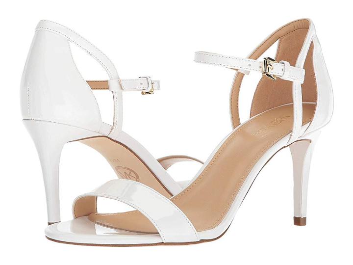 Michael Michael Kors Simone Mid Sandal (optic White Patent) Women's Sandals
