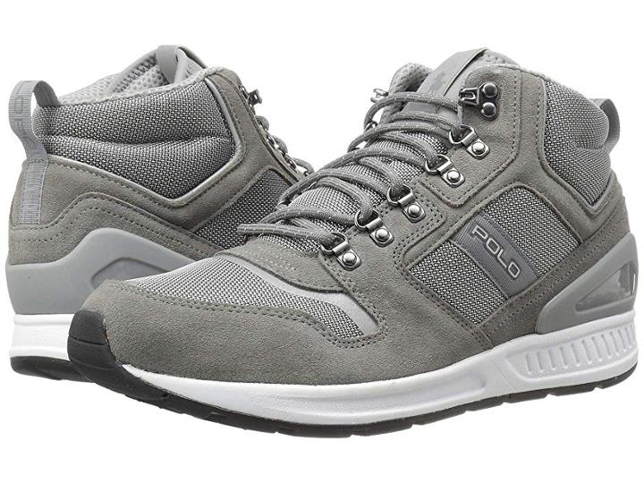Polo Ralph Lauren Train 100 Mid (museum Grey/white) Men's Shoes