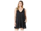 Becca By Rebecca Virtue Plus Size Tank Dress Cover-up (black) Women's Swimwear
