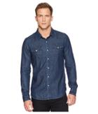 Tommy Jeans Basic Denim Shirt (dark Indigo) Men's Clothing