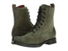 Frye Veronica Combat (forest Soft Oiled Suede) Women's Lace-up Boots