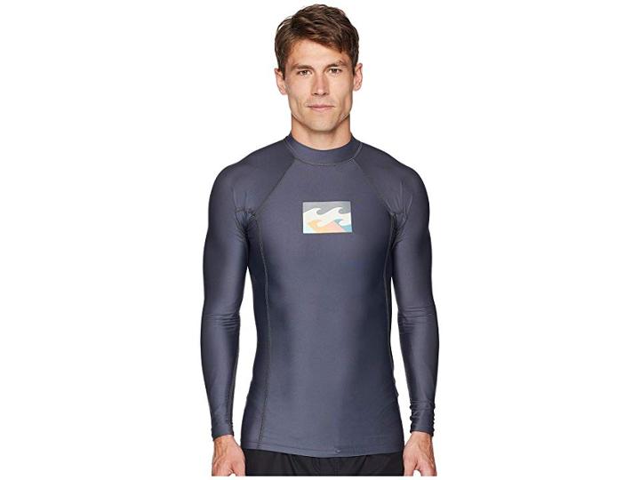 Billabong All Day Wave Performance Fit Long Sleeve (charcoal/silver 1) Men's Swimwear