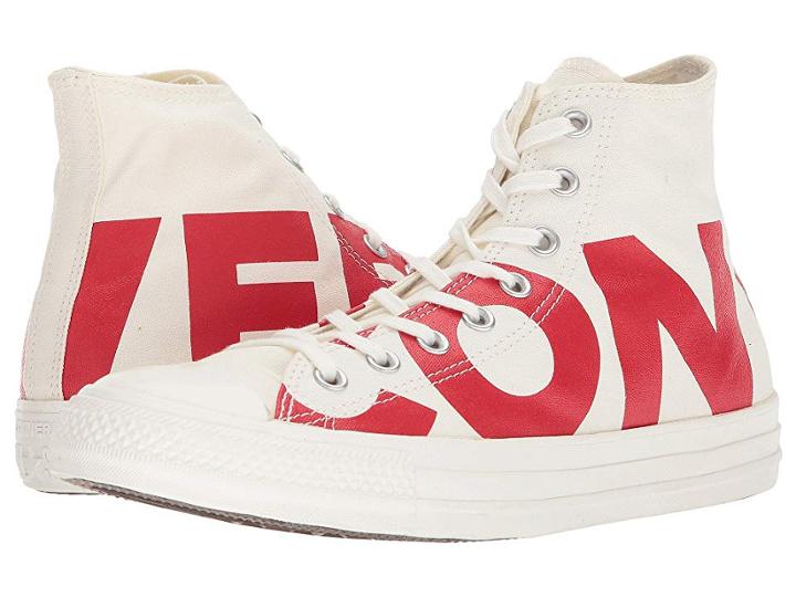 Converse Chuck Taylor(r) All Star Workmark Hi (natural/enamel Red/egret) Classic Shoes