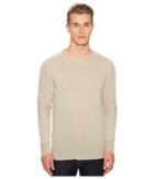 Belstaff Exford Fine Gauge Linen Sweater (light Sand) Men's Sweater