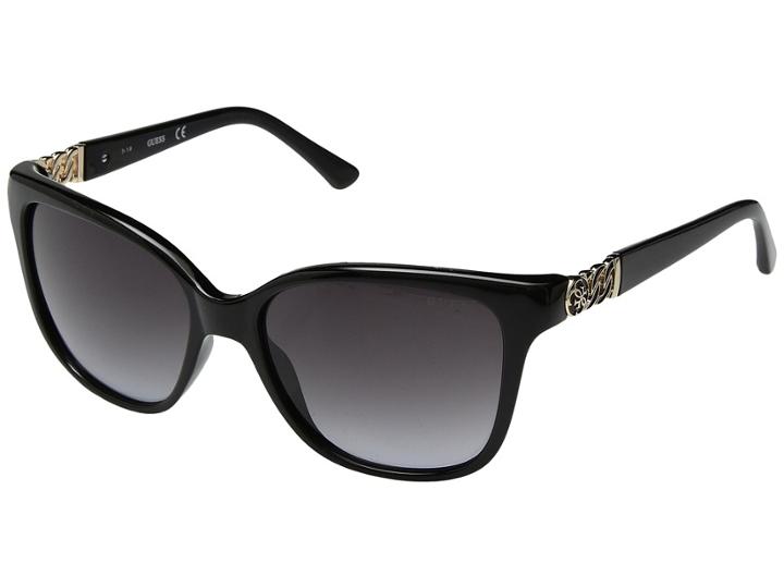 Guess Gu7385 (shiny Black/gradient Smoke) Fashion Sunglasses