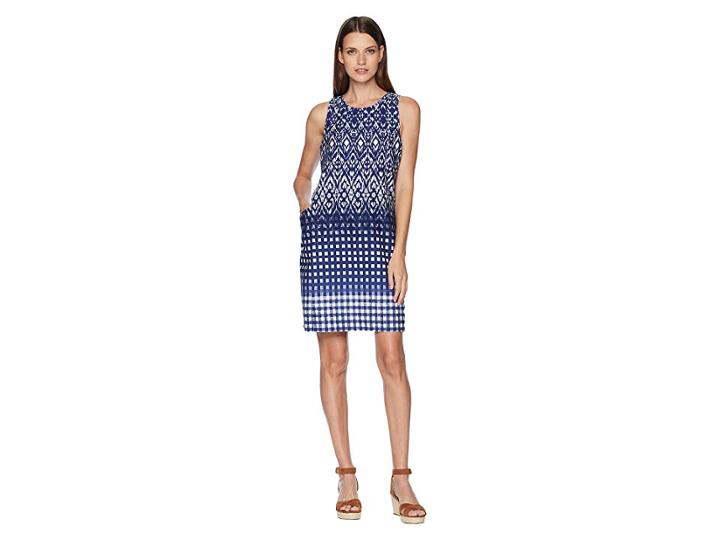 Tommy Bahama Isla De Ikat Shift Dress (ocean Deep) Women's Dress