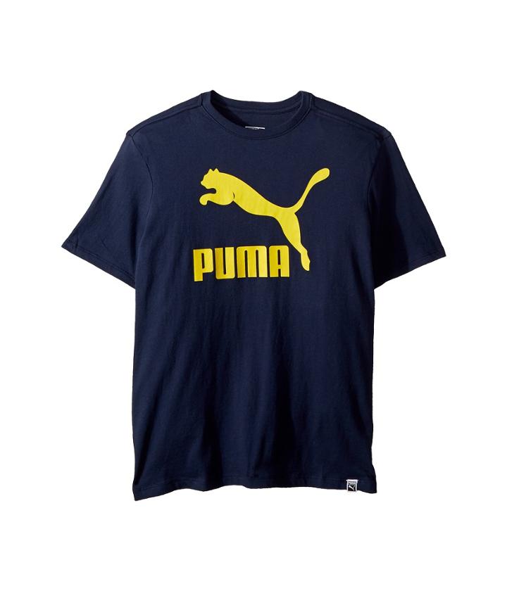 Puma Archive Life Tee (peacoat/vibrant Yellow) Men's T Shirt