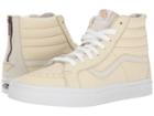 Vans Sk8-hi Reissue Zip ((premium Leather) White/sand) Lace Up Casual Shoes