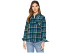 O'neill Zuma Superfleece Flannel (deep Teal) Women's Clothing
