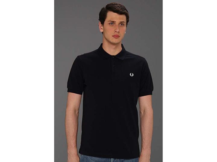 Fred Perry Slim Fit Solid Plain Polo (dark Navy) Men's Short Sleeve Pullover