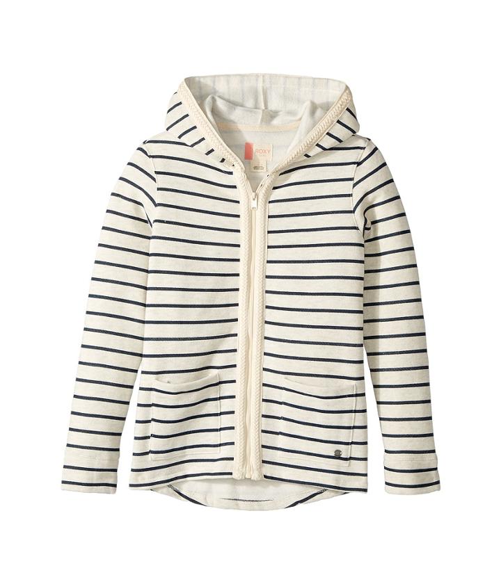 Roxy Kids Full Of Love Stripe Hoodie (big Kids) (metro Heather Heaven Stripe) Girl's Sweatshirt