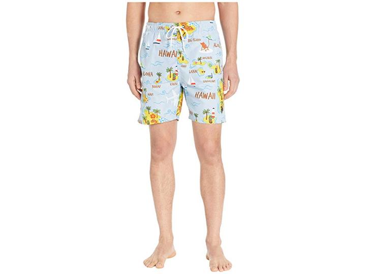 U.s. Polo Assn. Hawaii Map Swim Shorts (blue) Men's Swimwear