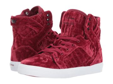 Supra Kids Skytop (little Kid/big Kid) (dark Ruby/white) Kids Shoes