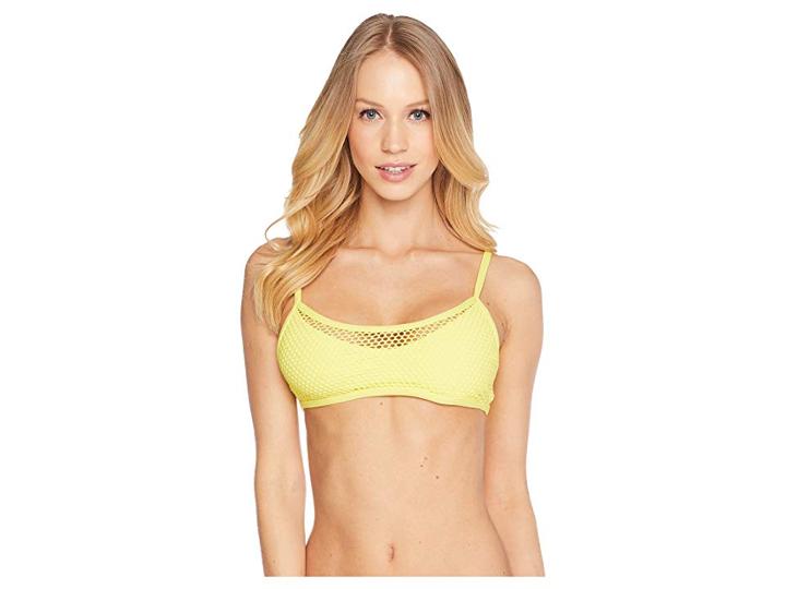 L*space Mesh Madness Naomi Top (canary Yellow) Women's Swimwear