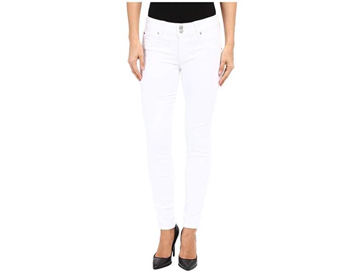 Hudson Collin Mid-rise Ankle Skinny In White (white) Women's Jeans